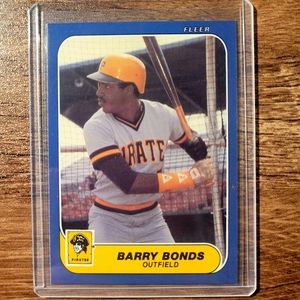 Barry Bonds Pittsburgh Pirates 1986 Fleer Rookie Card | Very Good Condition